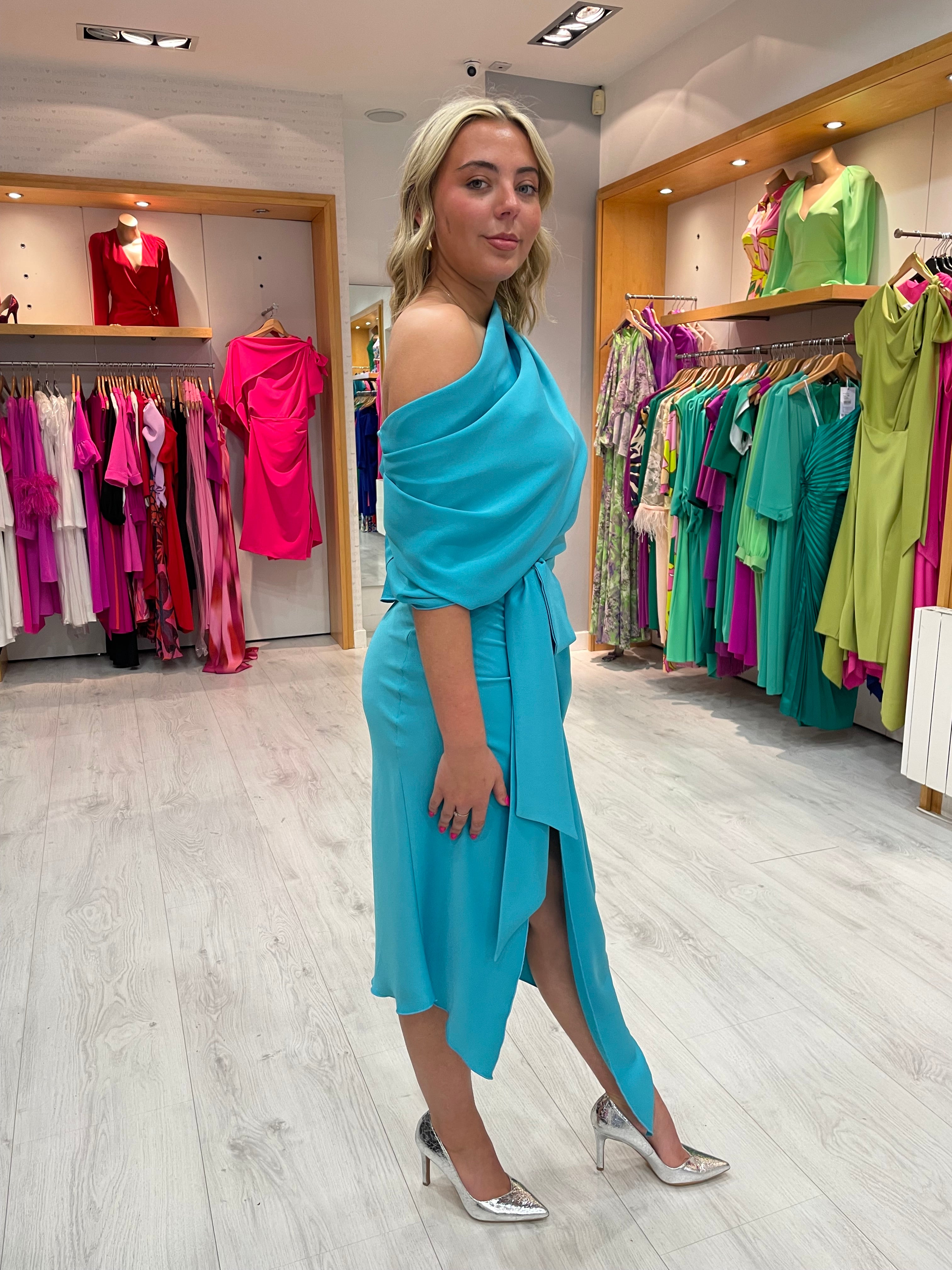 Kevan Jon Aqua Freya Dress