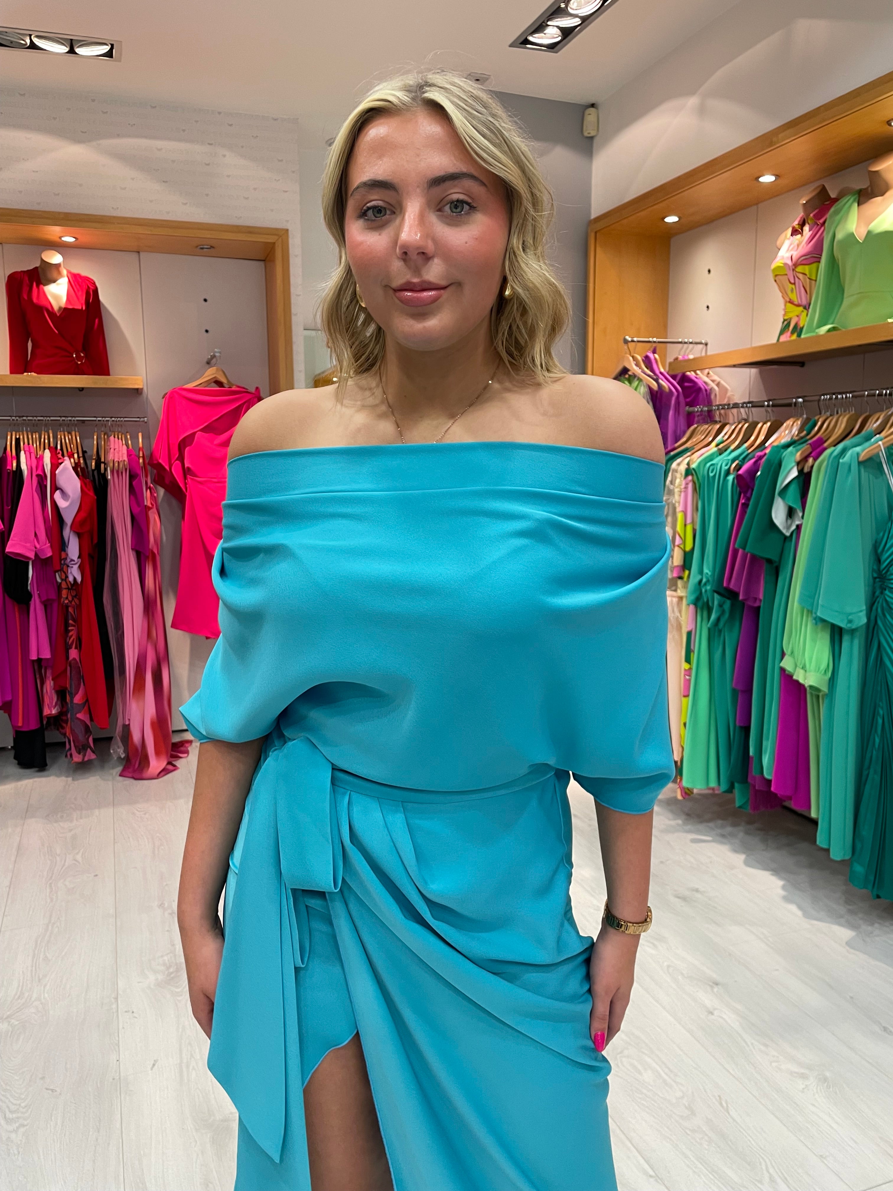 Kevan Jon Aqua Freya Dress