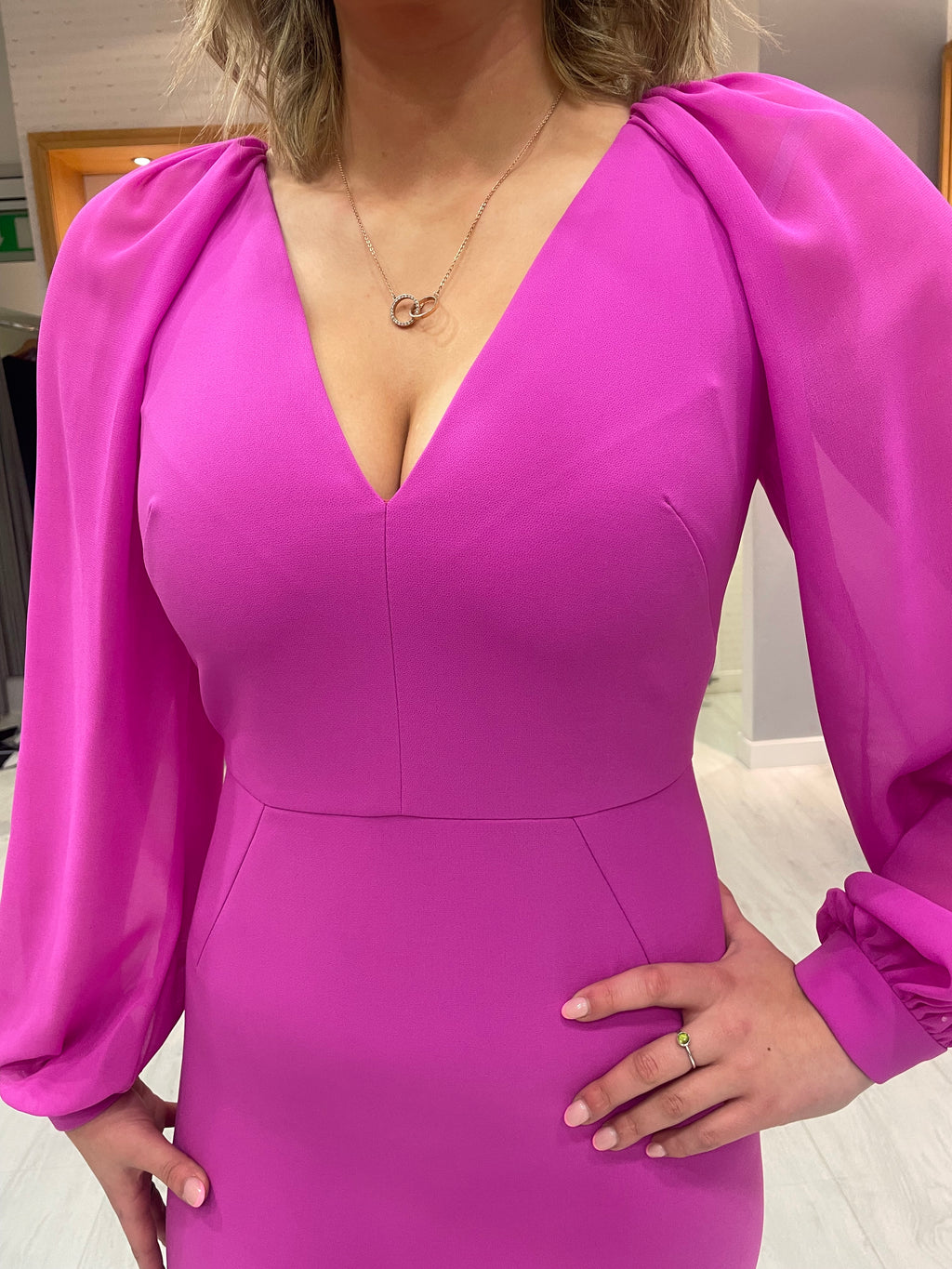 Carla Ruiz Fushia Dress