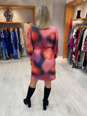 Numph Vibrant Orchid Blur Dress