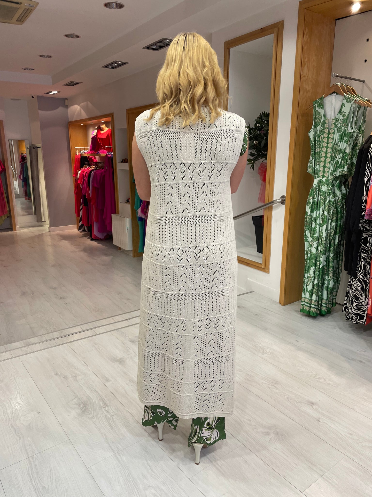 Smashed Lemon Cream Knit Long Cardigan