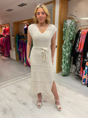 Smashed Lemon Cream Knit Dress