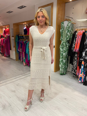 Smashed Lemon Cream Knit Dress
