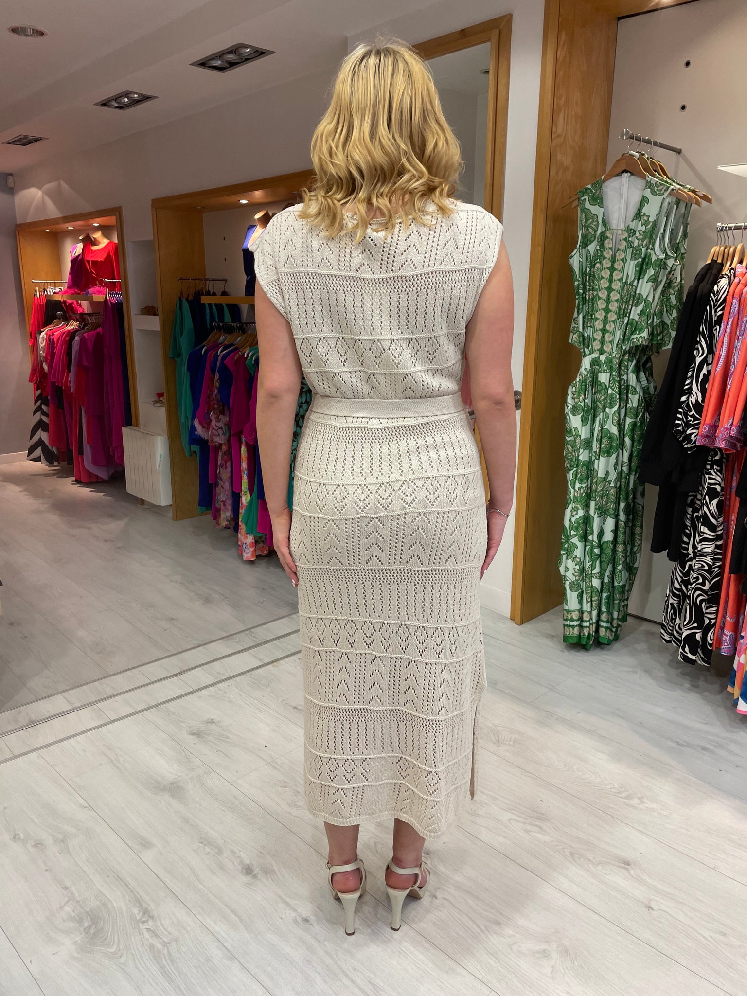 Smashed Lemon Cream Knit Dress