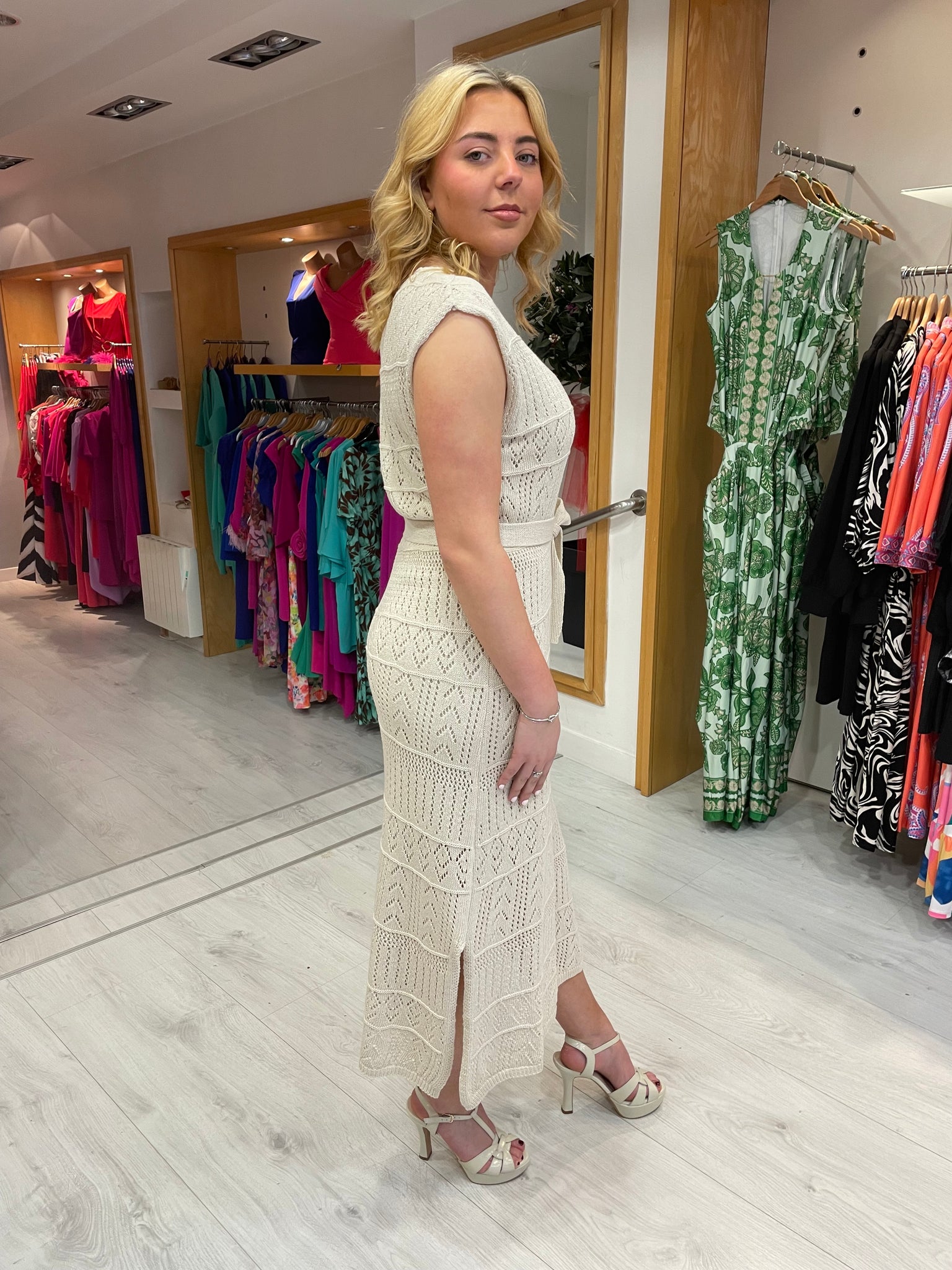 Smashed Lemon Cream Knit Dress