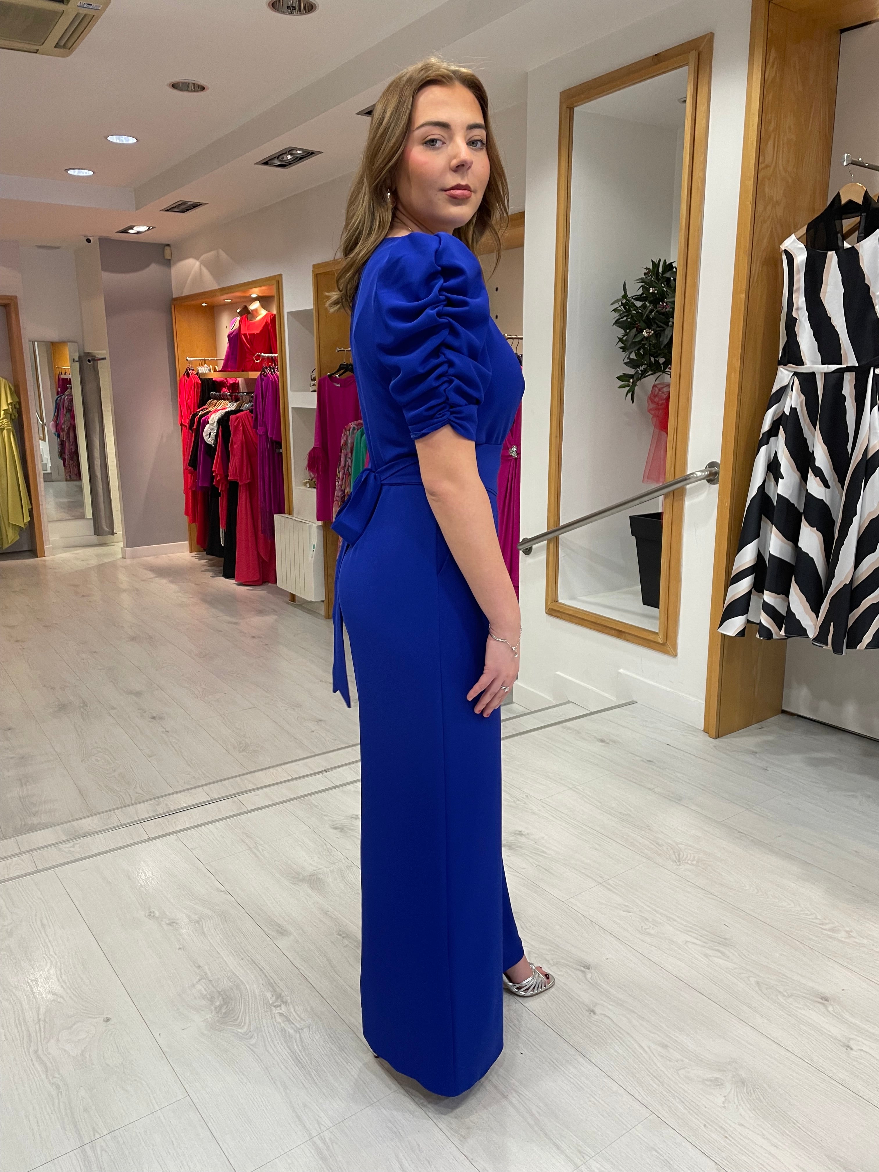 Moncho Heredia Blue Belted Jumpsuit