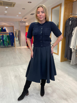 My Essential Wardrobe Navy Swing Skirt