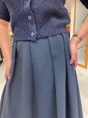 My Essential Wardrobe Navy Swing Skirt