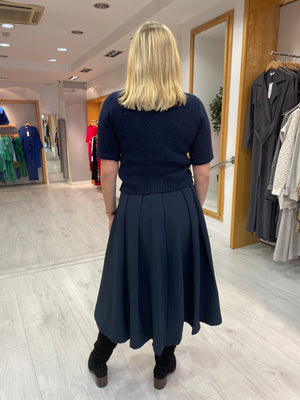 My Essential Wardrobe Navy Swing Skirt