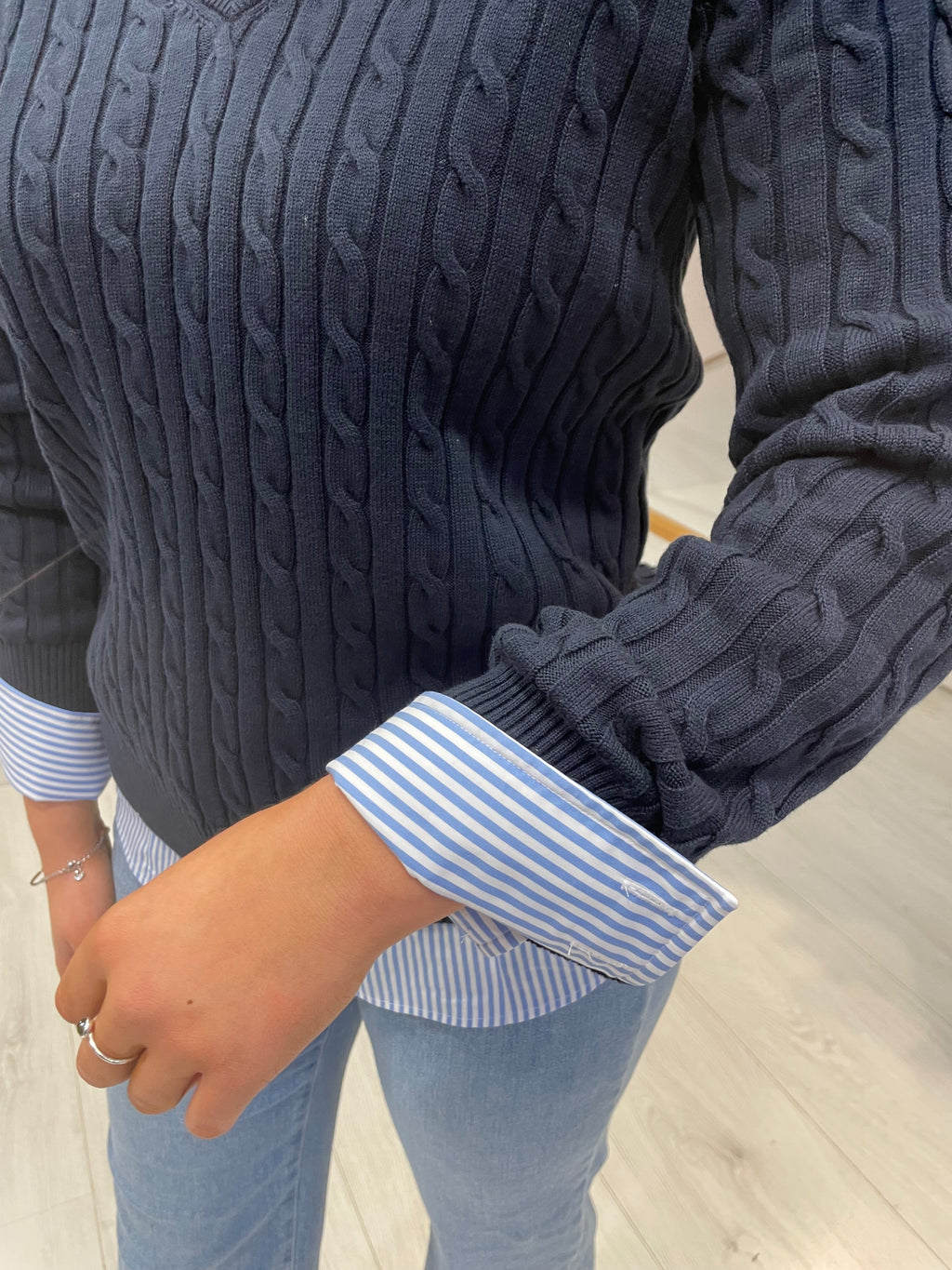Hv Polo Navy Talia Knit