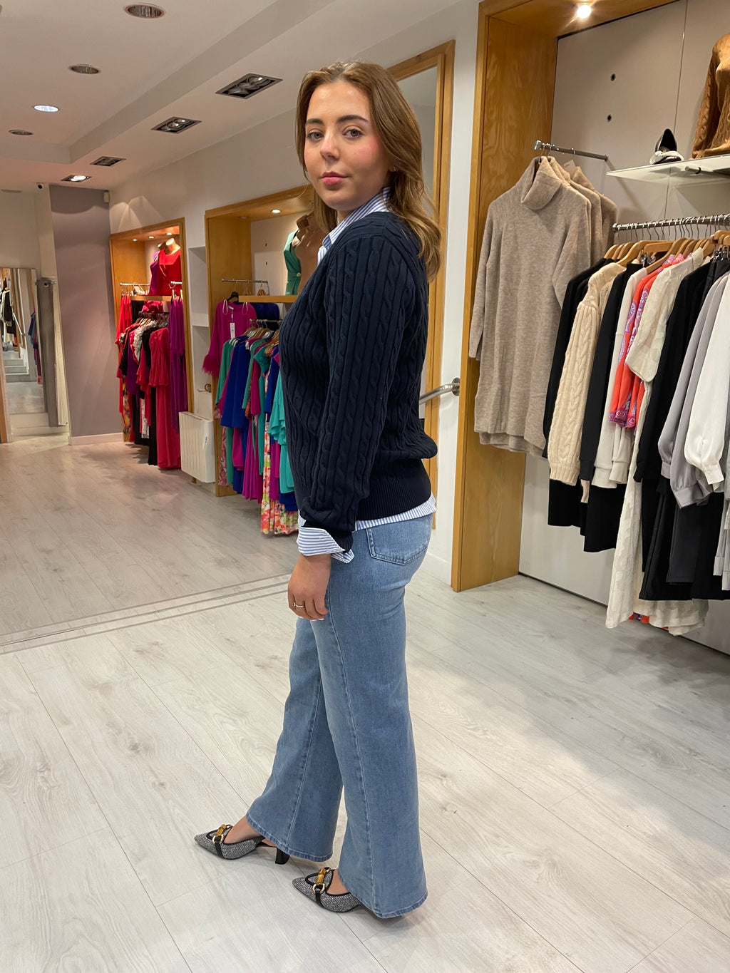 Hv Polo Navy Talia Knit