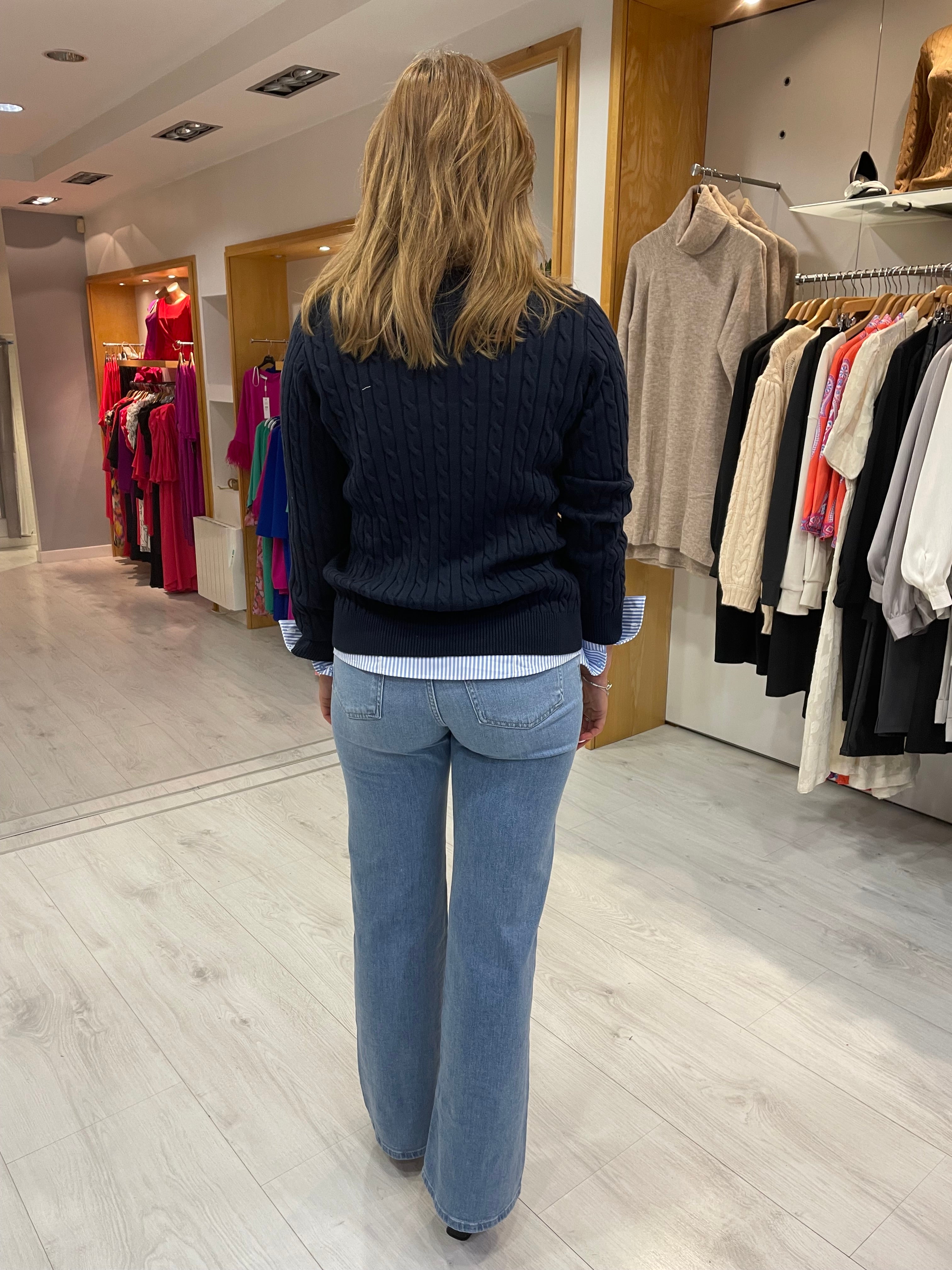 Hv Polo Navy Talia Knit