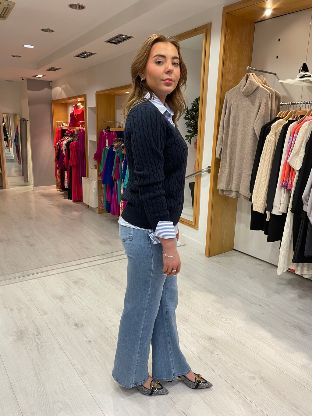 Hv Polo Navy Talia Knit
