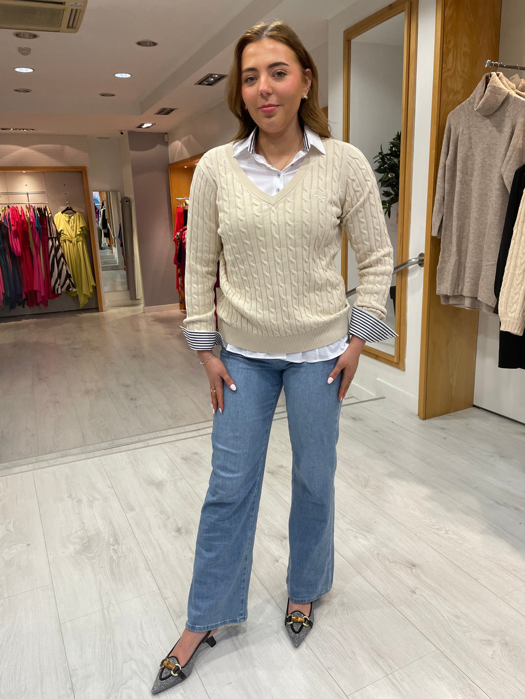 Hv Polo Cream Talia Knit