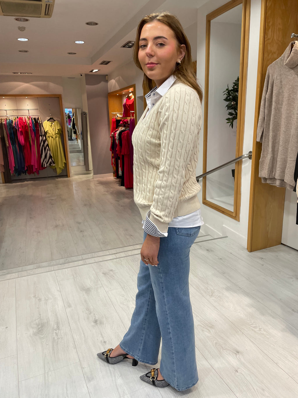 Hv Polo Cream Talia Knit