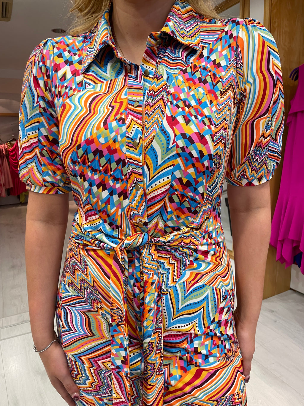 K Design Multi Abstract Print Dress