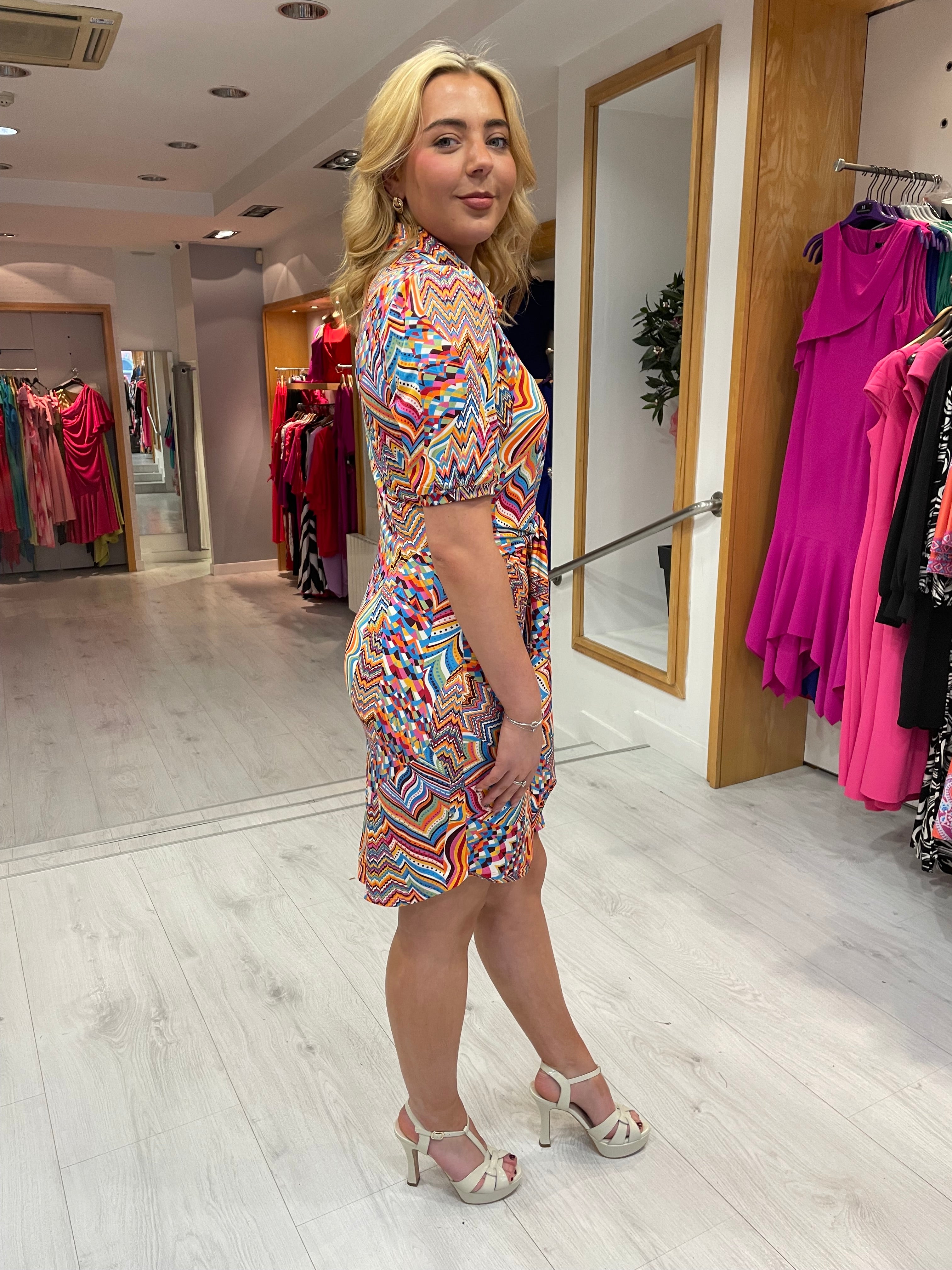 K Design Multi Abstract Print Dress