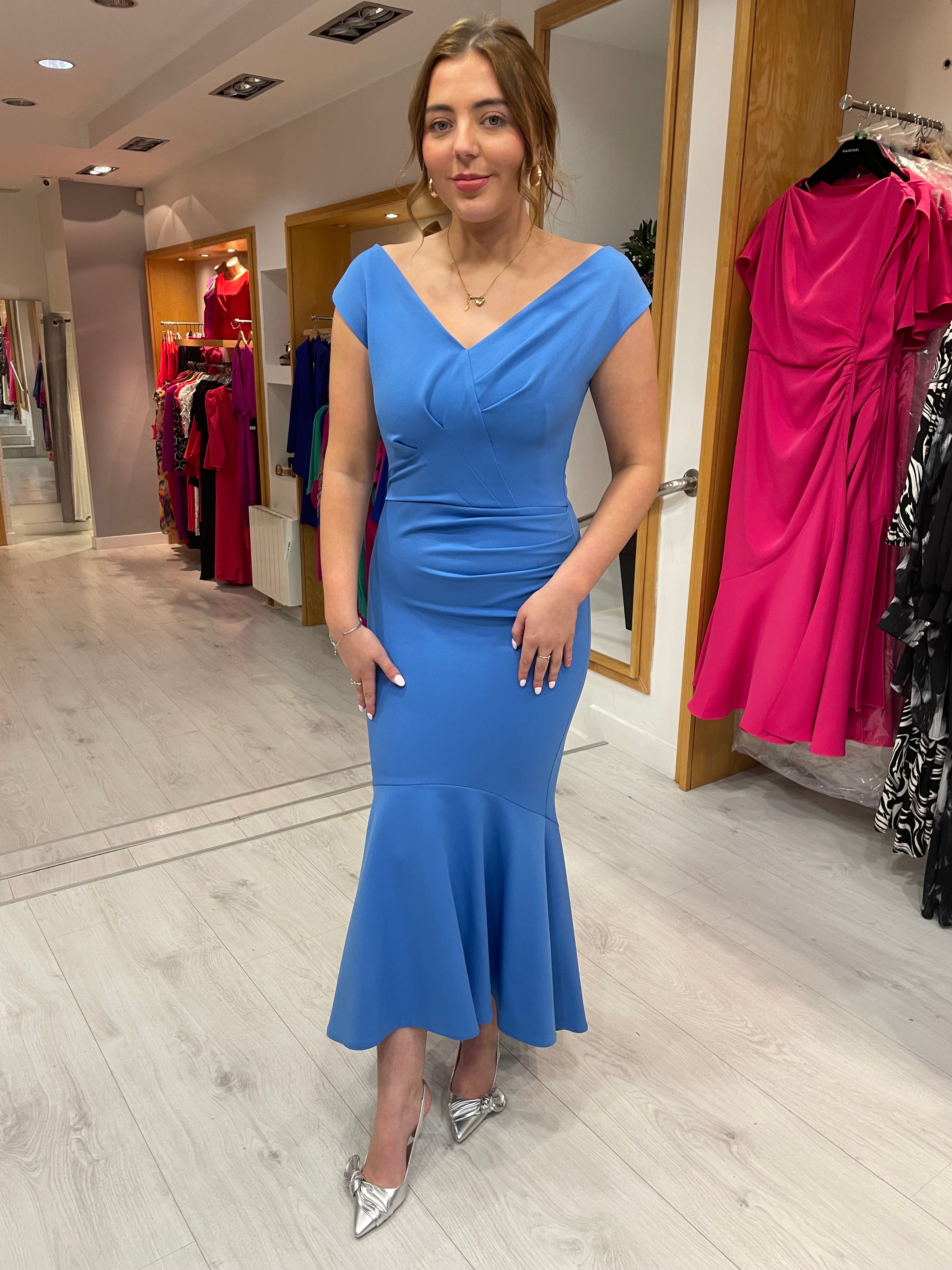 Kevan Jon Blue Mia Flare Dress