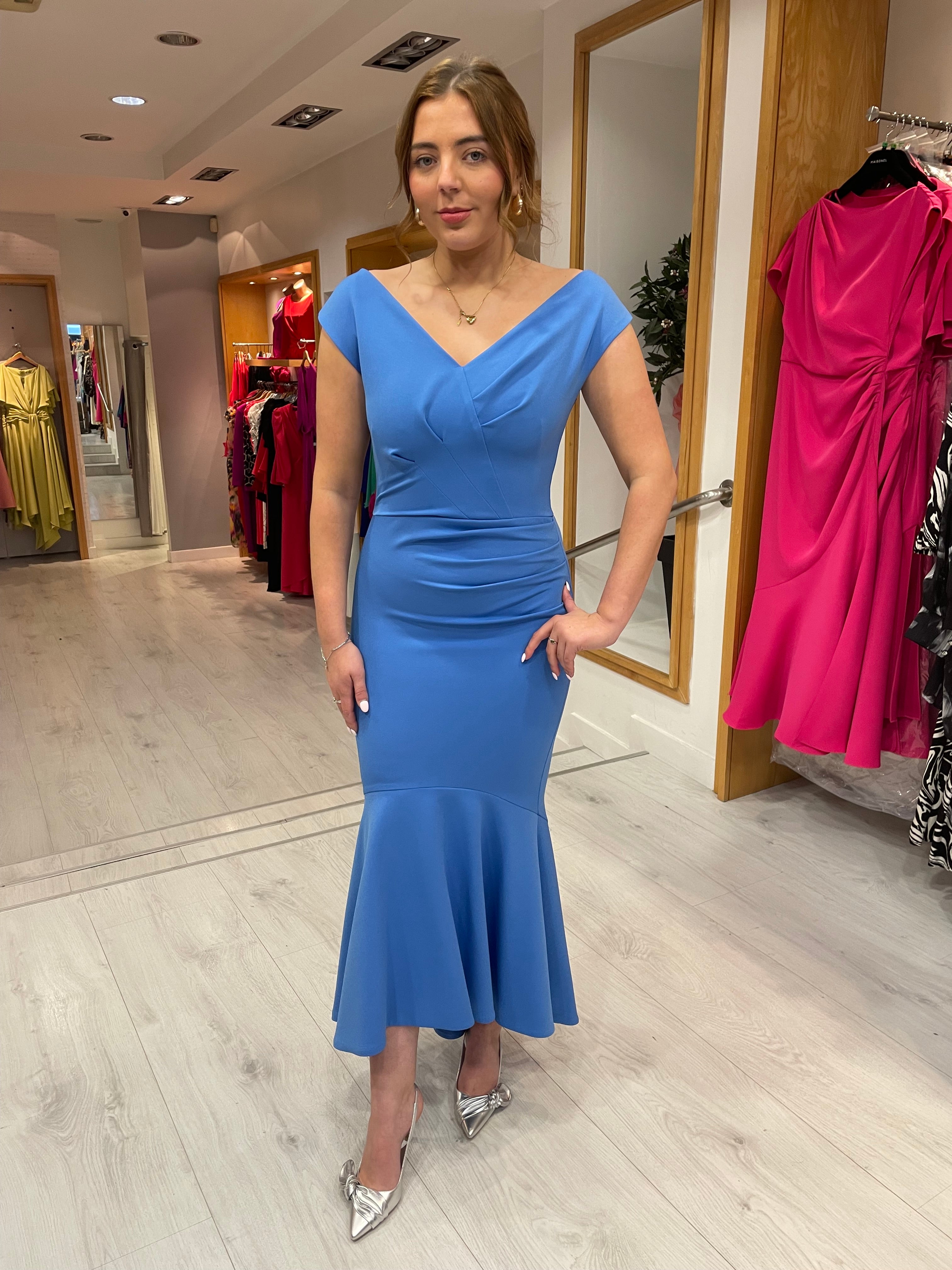 Kevan Jon Blue Mia Flare Dress
