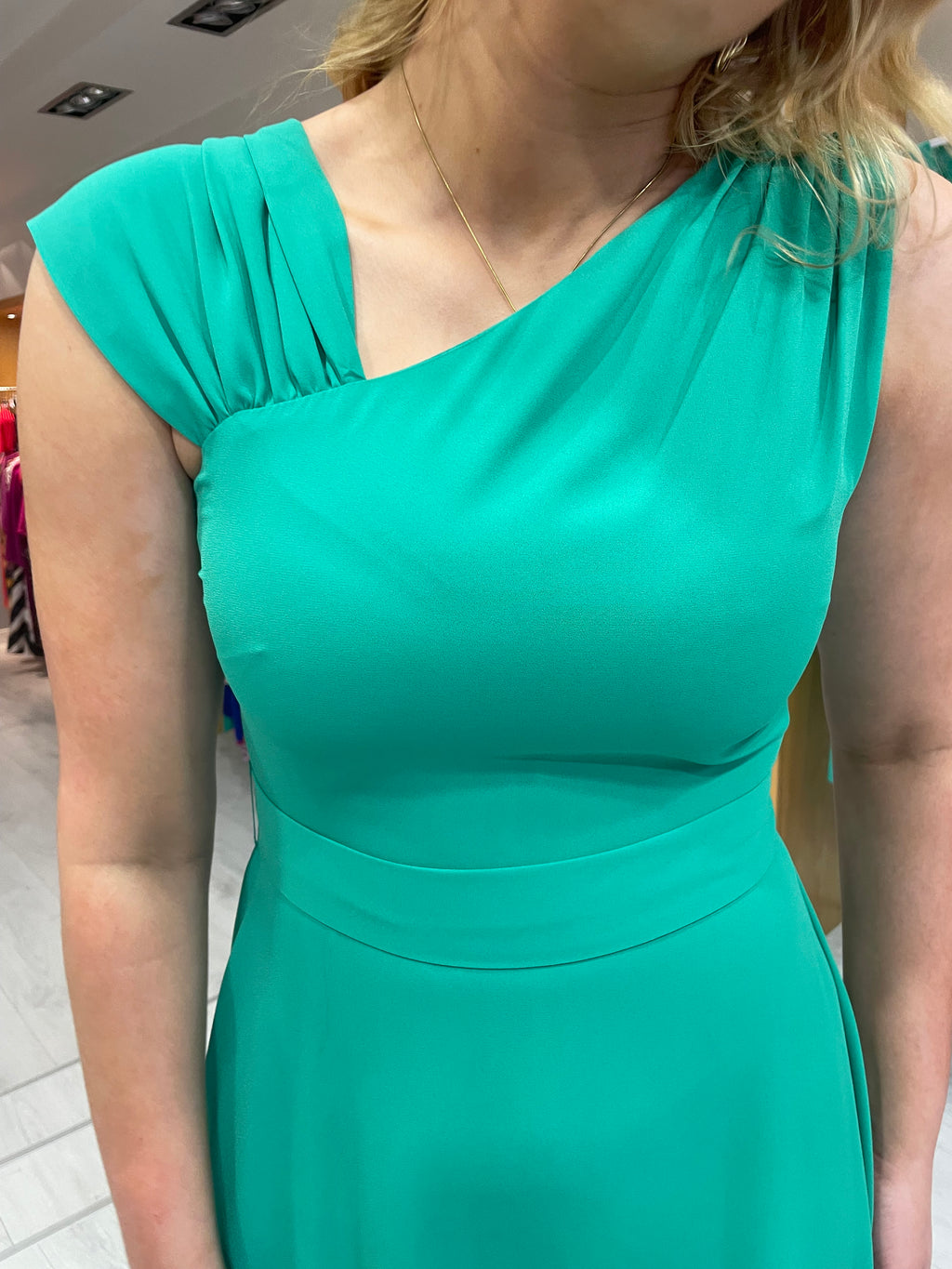 Casting Green Asymmetrical Dress