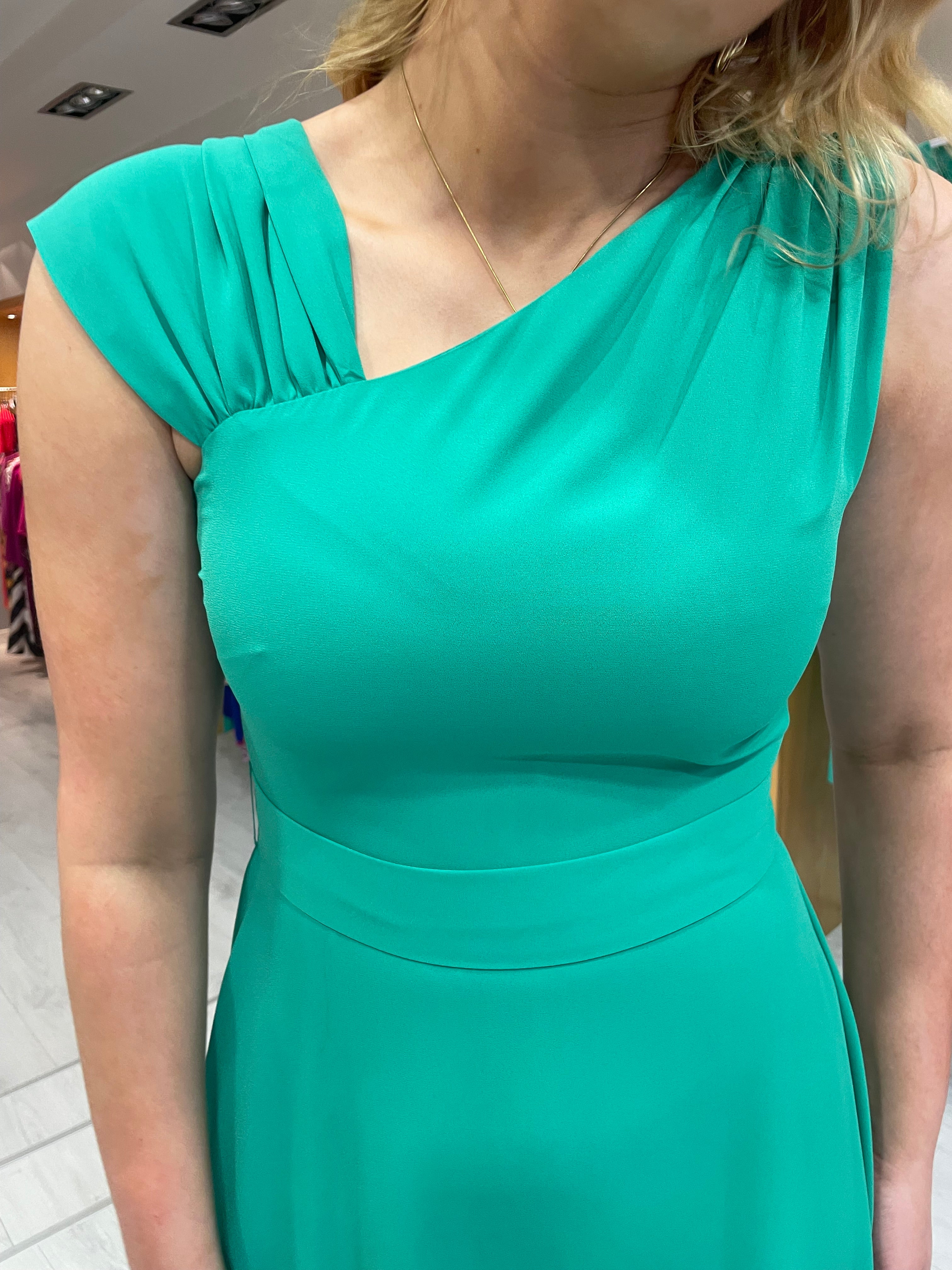 Casting Green Asymmetrical Dress