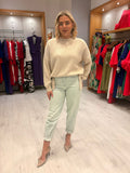 Yaya Cream Knit Sweater with Tie Details
