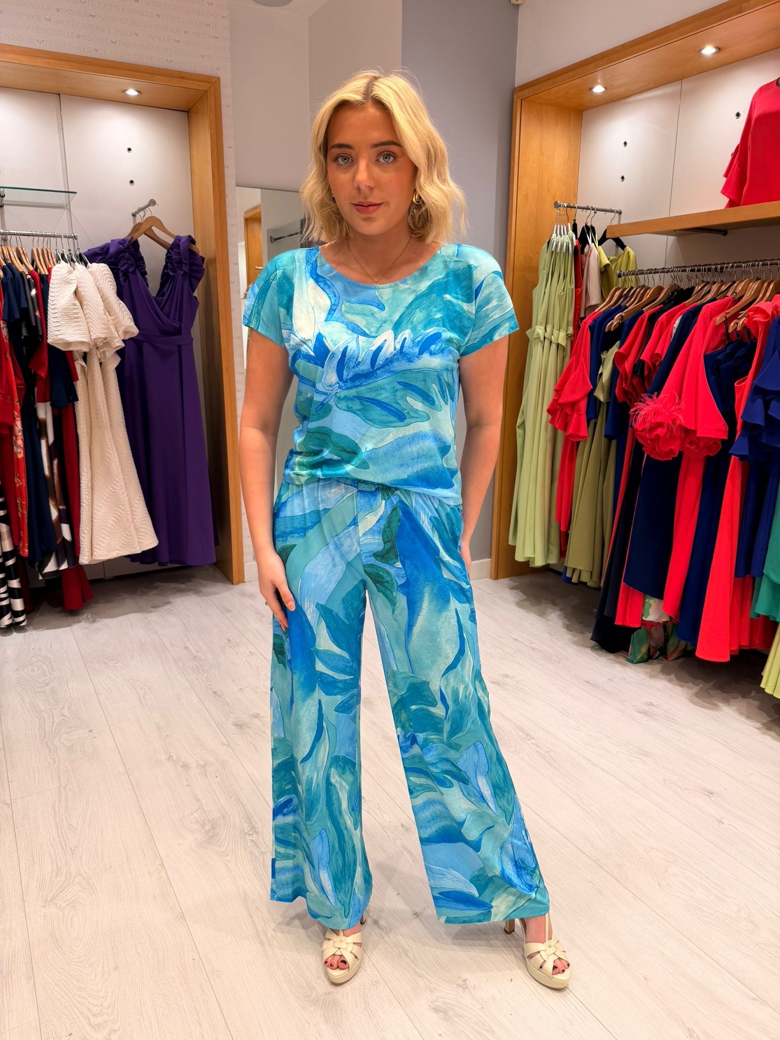 K Design Blue Jumpsuit