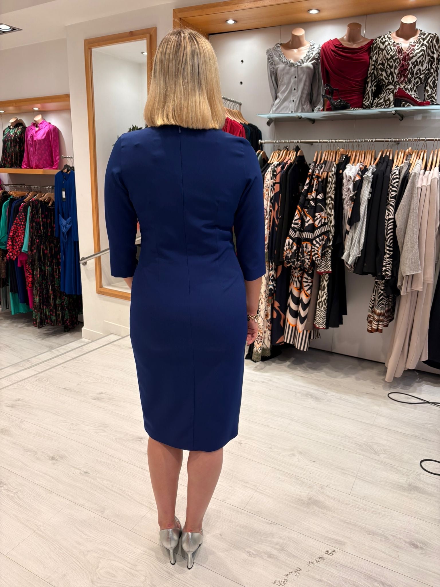 Moncho Heredia Royal Blue Midi Dress