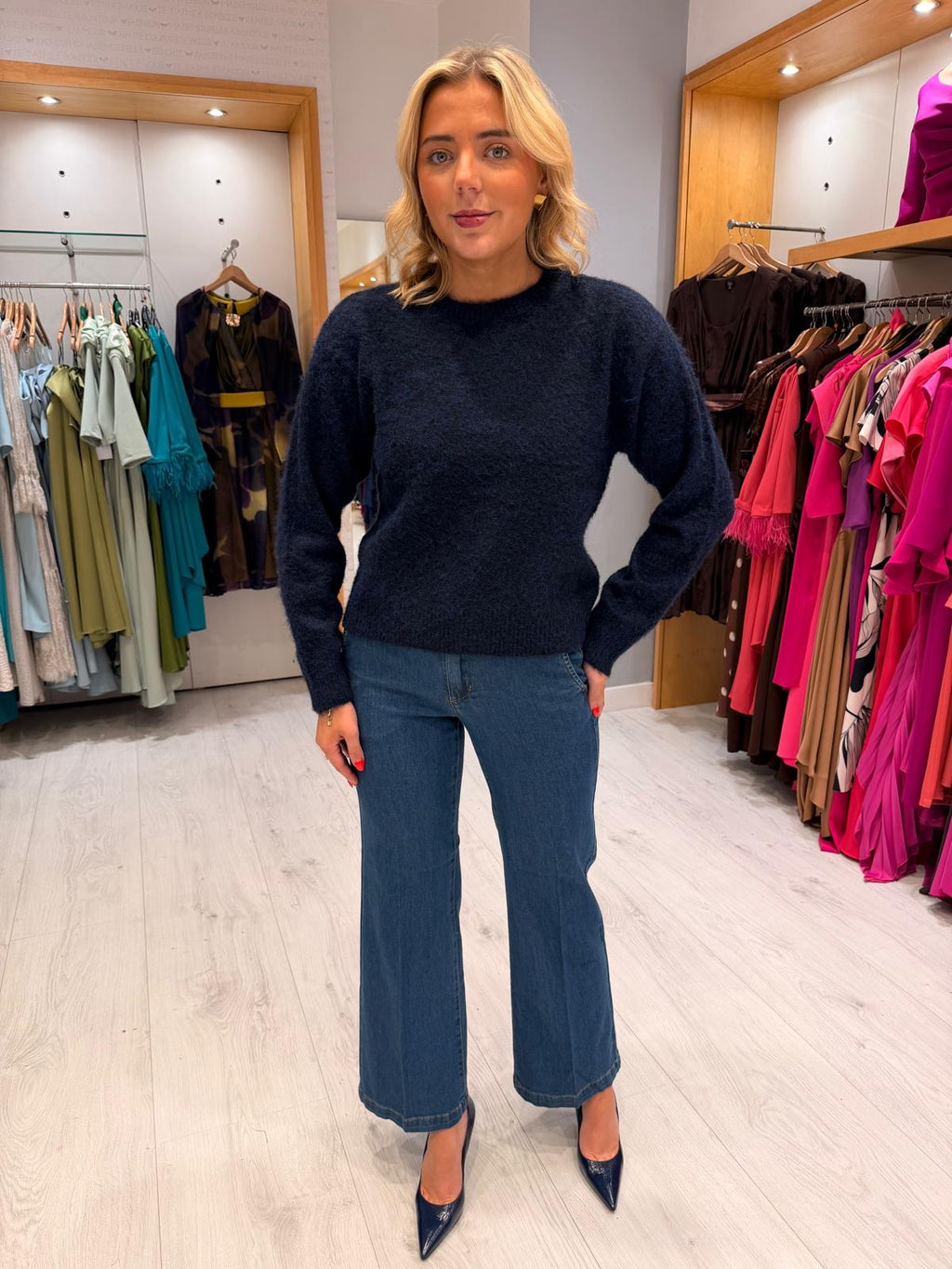 St Tropez Navy Knit