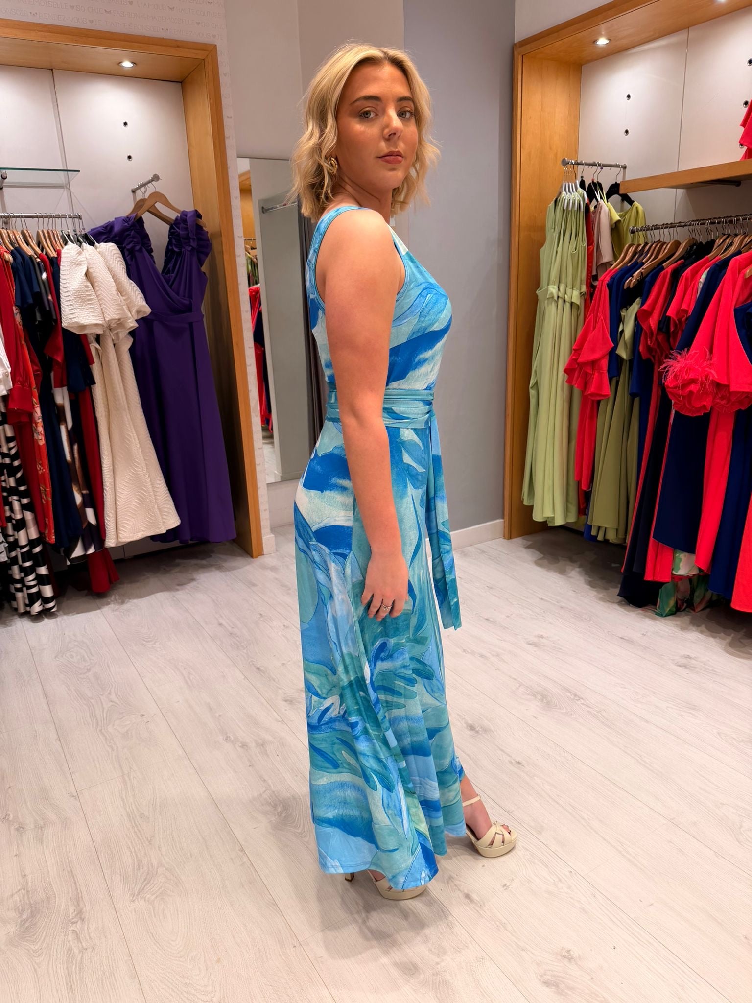 K Design Blue Maxi Dress