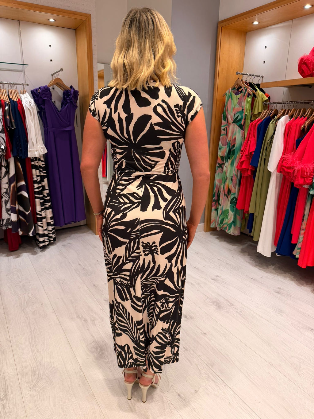 Smashed Lemon Black and White Dress