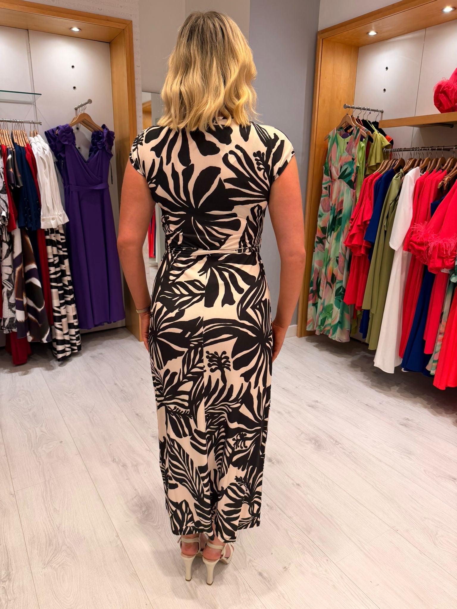 Smashed Lemon Black and White Dress