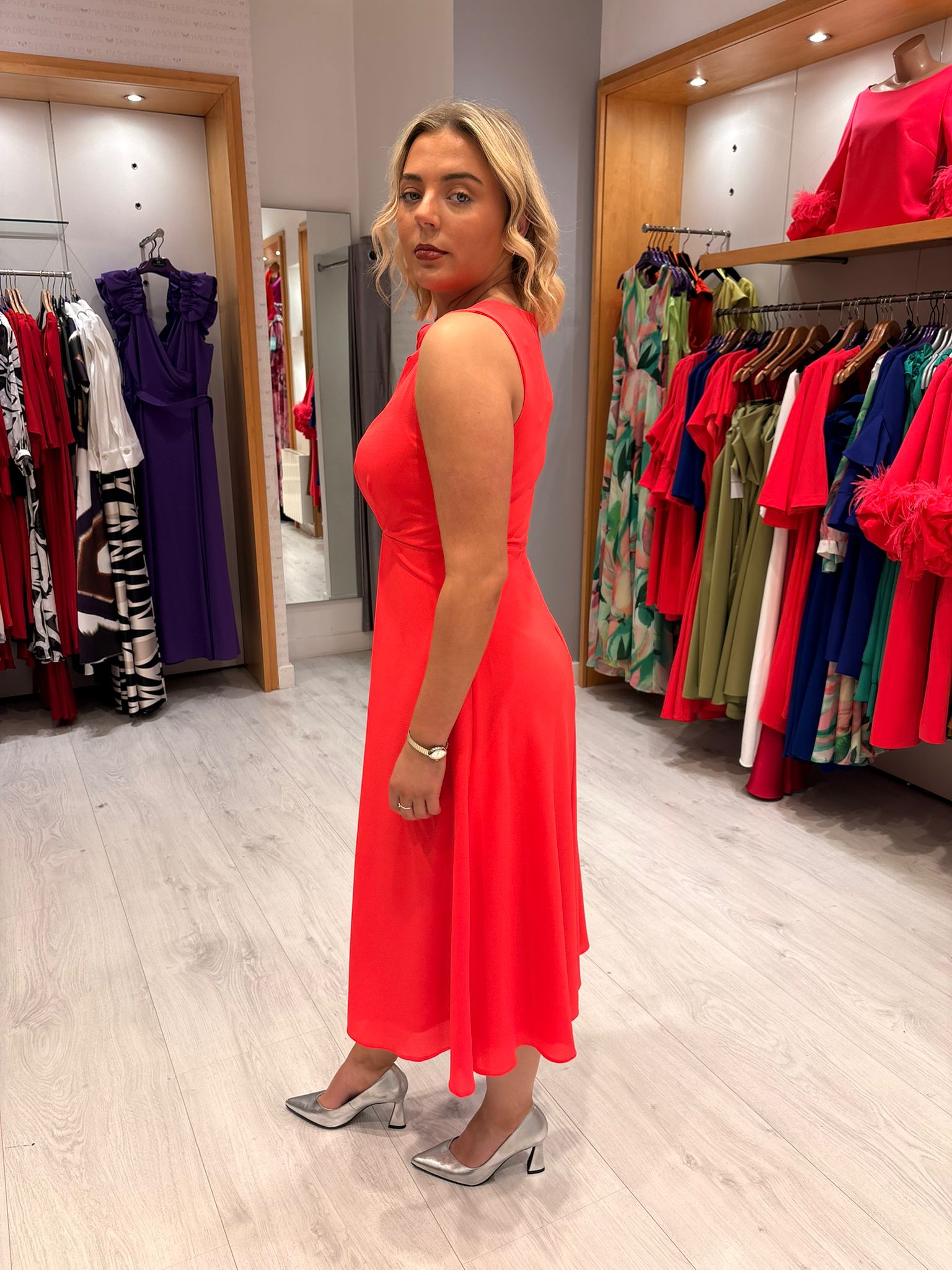 Casting Strawberry Midi Dress