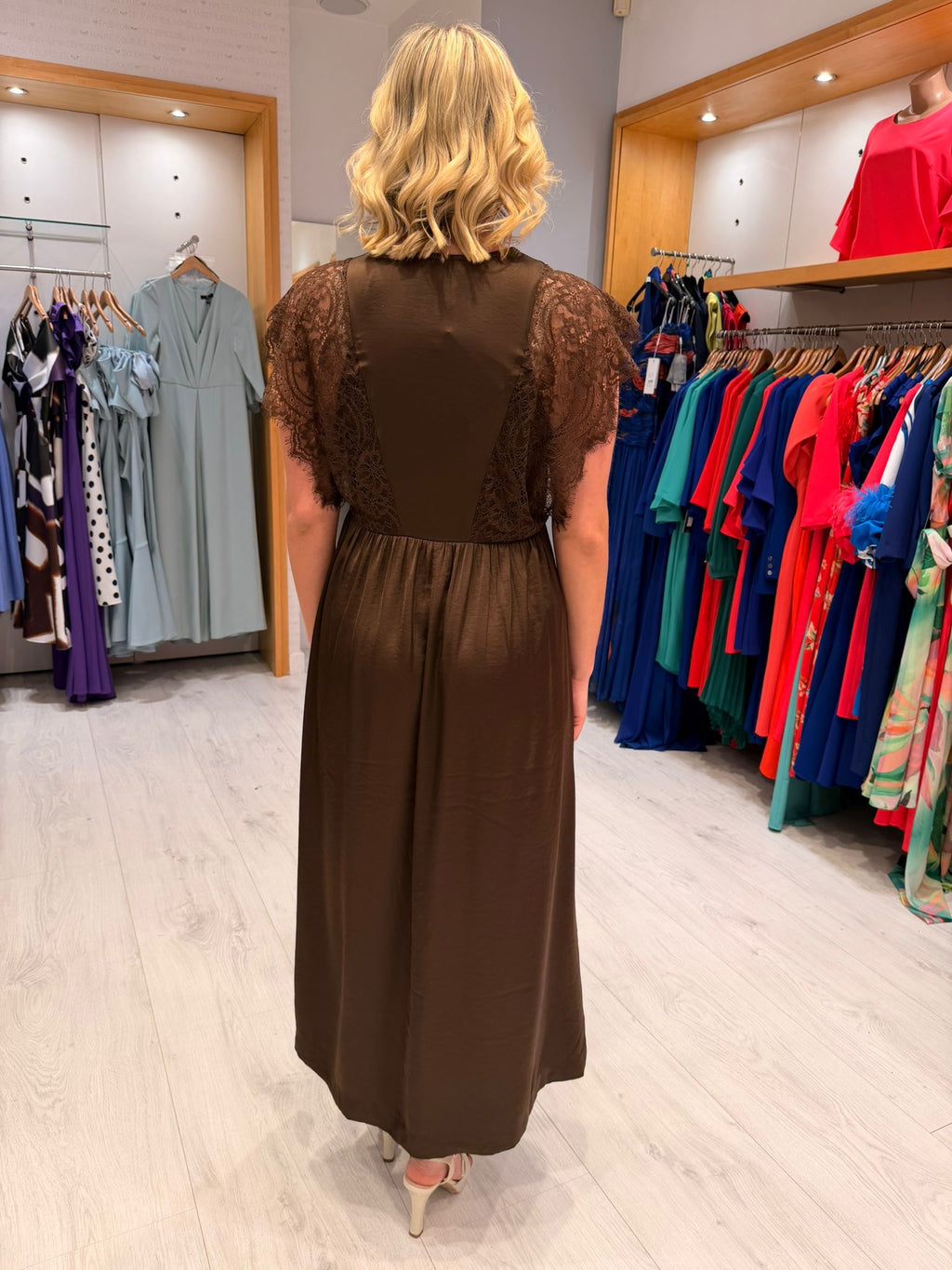 Co'Couture Brown Lace Dress