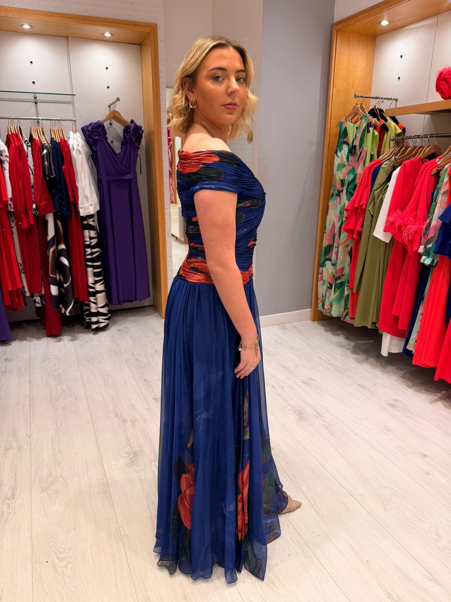 Carla Ruiz Royal Maxi Dress