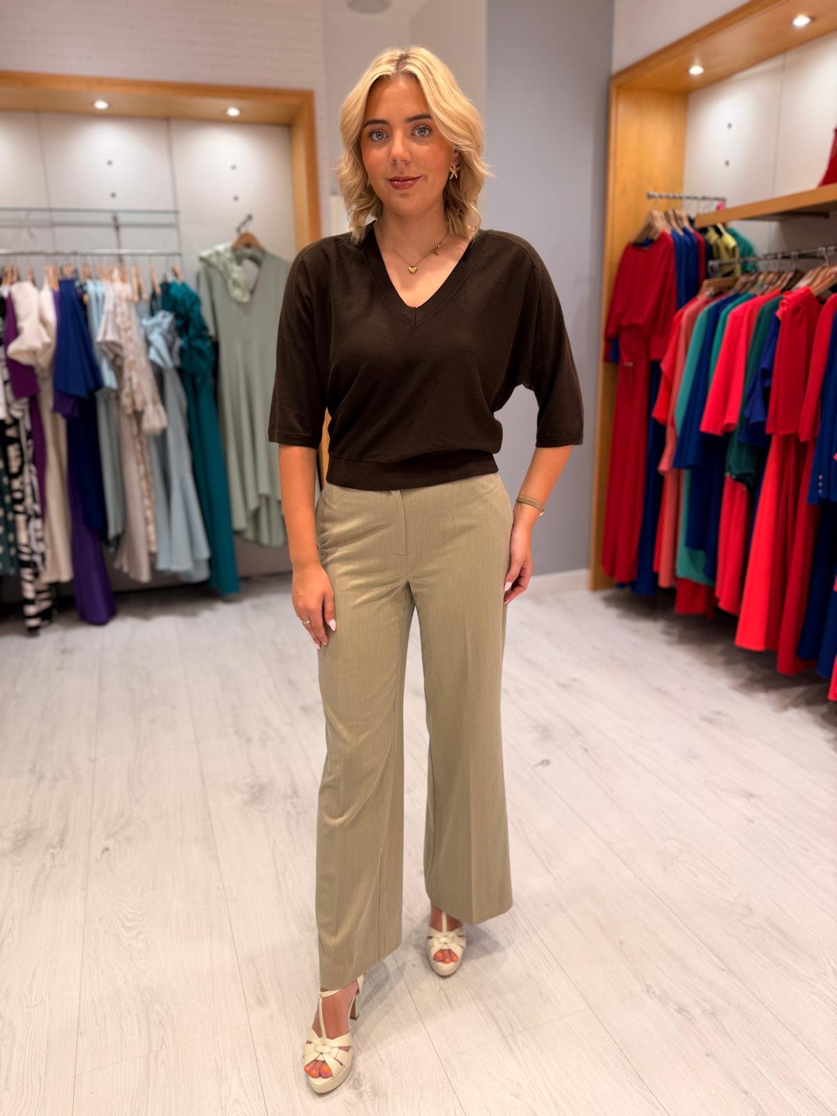 Yaya Fine Knit V-Neck Top