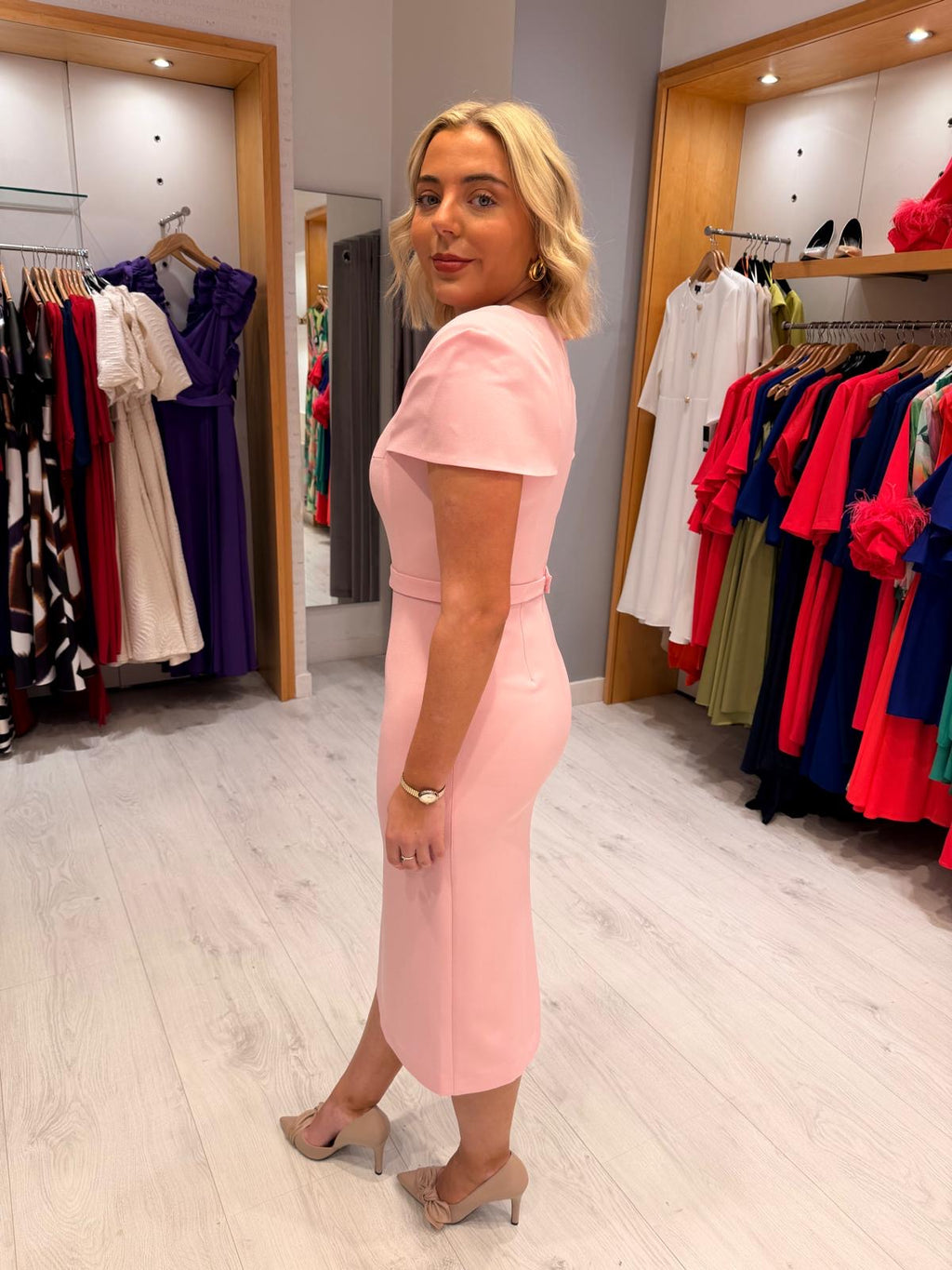Arggido Pink Midi Dress