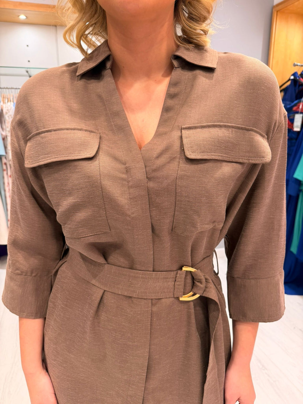 Yaya Brown Dress