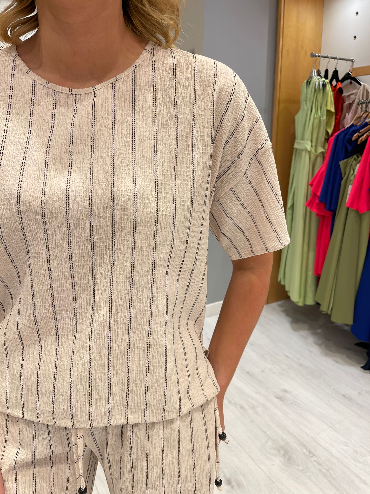 Smashed Lemon Stripe Knit Top