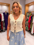 Smashed Lemon Knit Tie Top