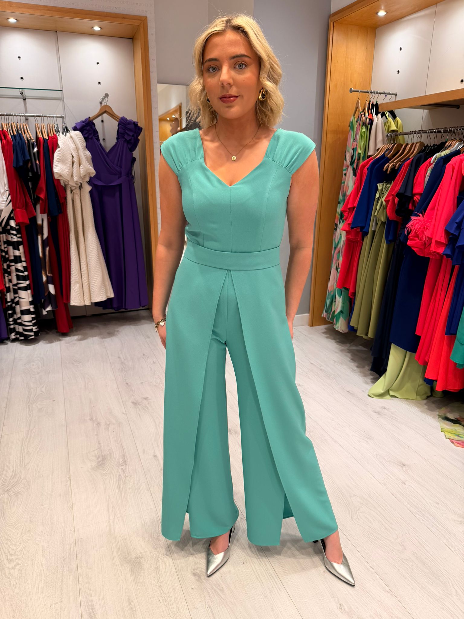 Casting Turquoise Jumpsuit