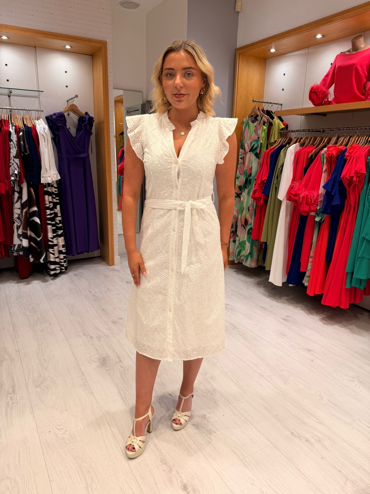 Smashed Lemon White Dress