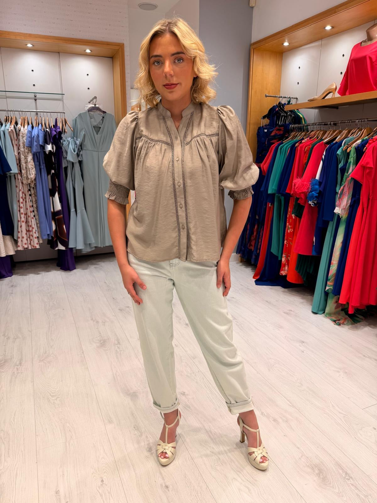 Co'Couture Khaki Top