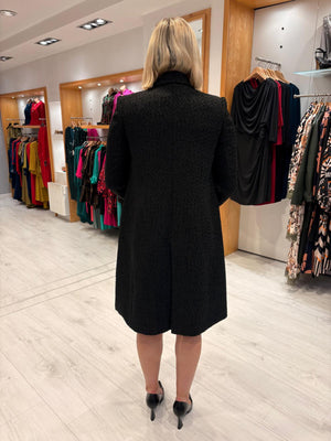 Carla Ruiz Black Tweed Coat