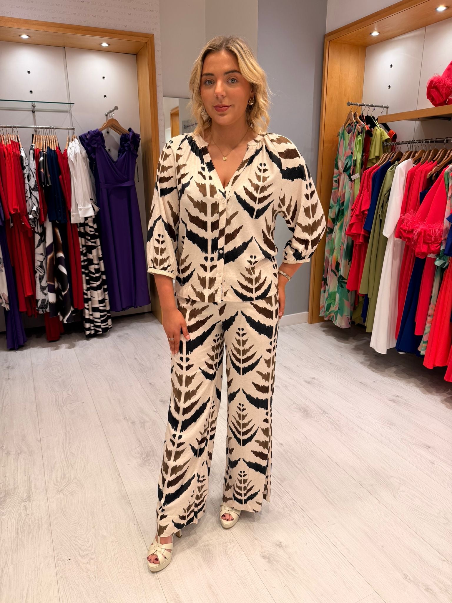 Smashed Lemon Print Top