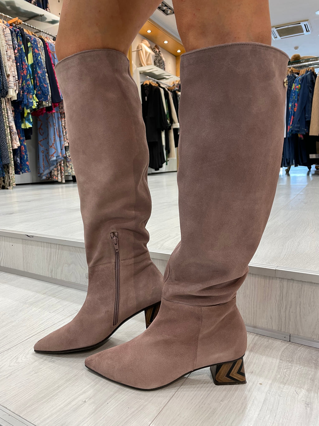 Lodi Chequi Mink Knee Boots