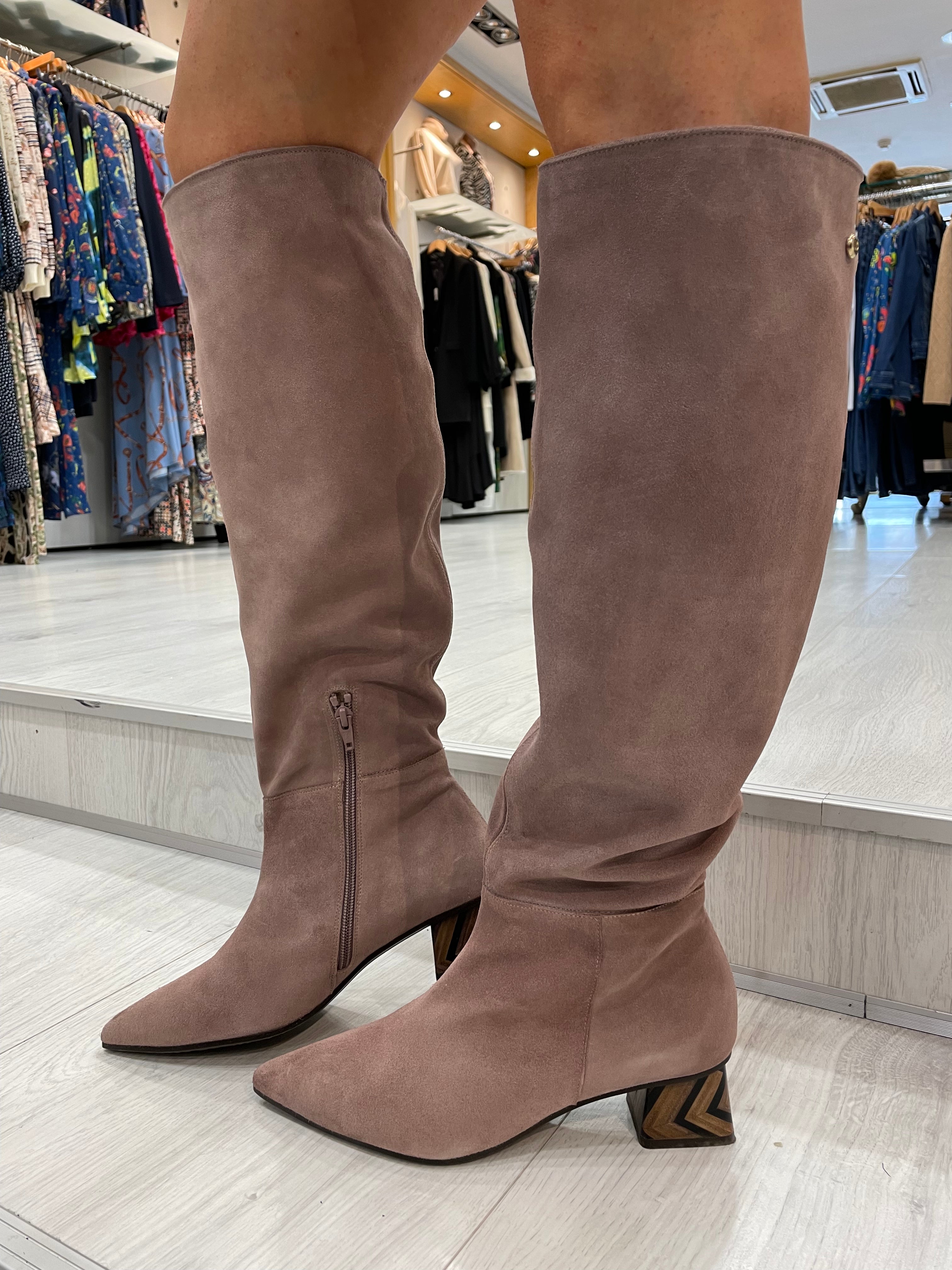 Lodi Chequi Mink Knee Boots