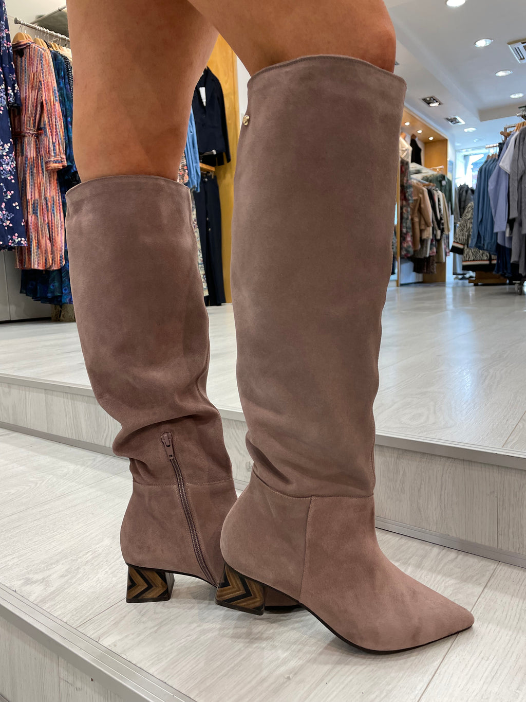 Lodi Chequi Mink Knee Boots