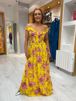 Carla Ruiz Vibrant Floral Maxi Dress