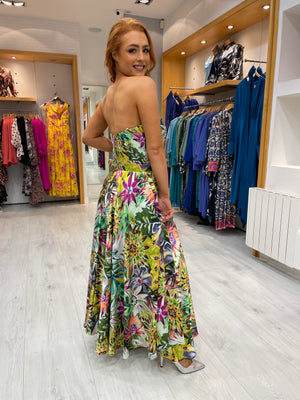 Carla Ruiz Sleeveless Tropical Maxi Dress